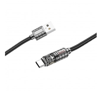 Кабель USB - Type-C HOCO U122 (3A/1.2m/текстиль) черный#1997474