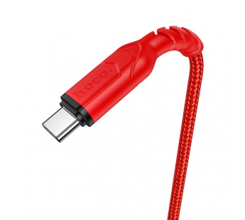 Кабель USB - Type-C HOCO X59 (3A/1m/текстиль) красный#1997487