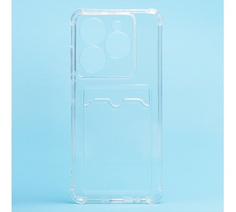 Чехол-накладка - SC338 с картхолдером для "Infinix Hot 40i" (transparent) (228898)#2000955