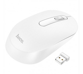 Мышь беспроводная HOCO GM14, USB, белый#1998159