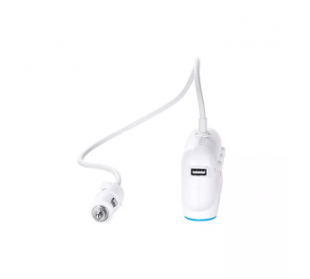Автомобильный разветвитель прикуривателя Hoco C1 3in1 (повр. уп.)  2USB (white) (231731)#1999525