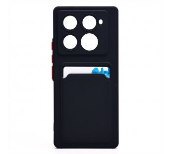 Чехол-накладка - SC337 с картхолдером для "Infinix Note 40 Pro 4G" (black) (230696)#2000942