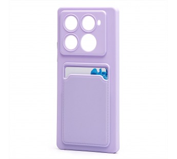 Чехол-накладка - SC337 с картхолдером для "Infinix Note 40 Pro 4G" (light violet) (230698)#2088186