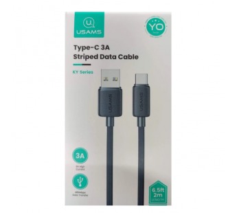 Кабель USB - Type-C USAMS SJ693 (3A/2m) черный#2038423