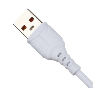 USB кабель шт.USB (A) - шт.Type-C 1м, 2,4A, ПВХ, белый GP06T "GoPower"#2002269