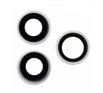 Стекло камеры для iPhone 15 Pro Max (комплект 3 шт.) Серый#2071413