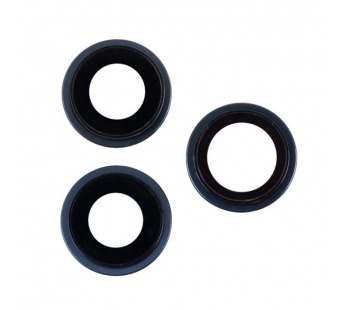 Стекло камеры для iPhone 15 Pro Max (комплект 3 шт.) Черный#2071406