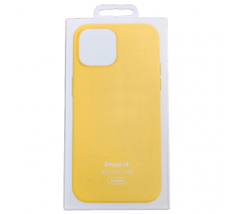 Чехол для iPhone 15 Silicone Case, Magsafe, желтый#2030338