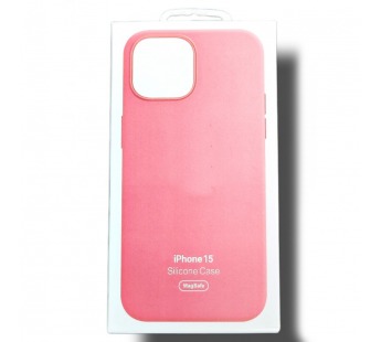 Чехол для iPhone 15 Silicone Case, Magsafe, ярко-розовый#2003210
