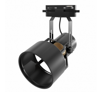 Трековый светильник Kurato 1-фазный под лампу PAR30 СвТр-10-E27 220В (чёрный), шт#2060185