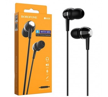 Проводные наушники с микрофоном внутриканальные Borofone BM36 Acura (повр.уп.) Jack 3,5  (bl(216388)#2120851