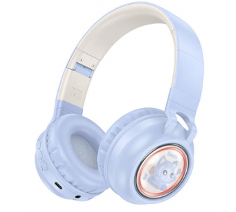 Накладные Bluetooth-наушники Hoco W50 Cute fun (blue) (229402)#2004147