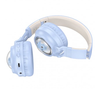 Накладные Bluetooth-наушники Hoco W50 Cute fun (blue) (229402)#2004142