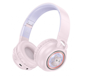 Накладные Bluetooth-наушники Hoco W50 Cute fun (pink) (229401)#2004149