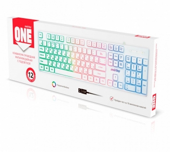 Клавиатура проводная SmartBuy ONE 251 USB (белый) SBK-251U-W)#2002438