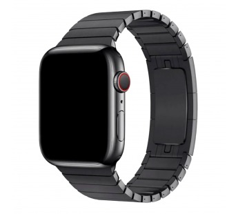 Ремешок - ApW34 металл блочный на застежке Apple Watch 38/40/41 mm (black) (230492)#2003823
