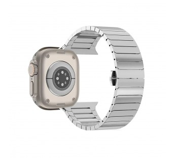 Ремешок - ApW34 металл блочный на застежке Apple Watch 38/40/41мм (silver) (230494)#2005911