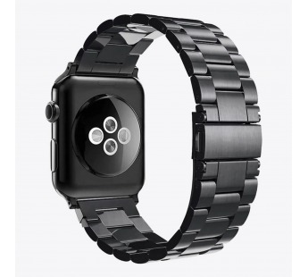 Ремешок - ApW36 металл блочный на застежке Apple Watch 38/40/41 mm (black) (230502)#2003877