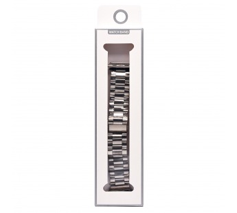 Ремешок - ApW36 металл блочный на застежке Apple Watch 38/40/41мм (silver) (230503)#2003878