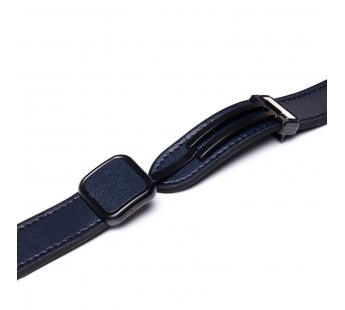 Ремешок - ApW38 Square buckle Apple Watch 38/40/41мм (deep blue) (230526)#2003795