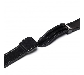 Ремешок - ApW38 Square buckle Apple Watch 38/40/41мм экокожа (black) (230522)#2003803