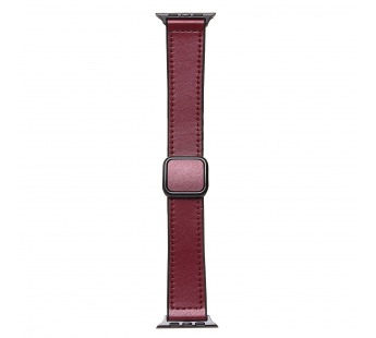 Ремешок - ApW38 Square buckle Apple Watch 38/40/41мм экокожа (wine red) (230525)#2003819