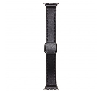 Ремешок - ApW38 Square buckle Apple Watch 42/44/45/49мм экокожа (black) (230516)#2003802