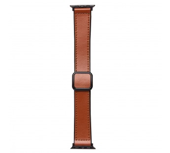 Ремешок - ApW38 Square buckle Apple Watch 42/44/45/49мм экокожа (brown) (230521)#2003806