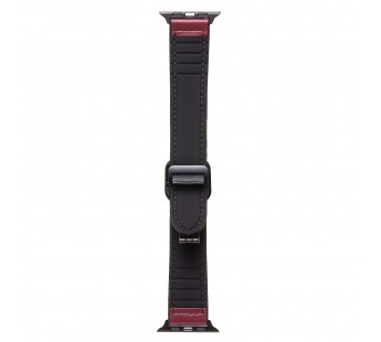 Ремешок - ApW38 Square buckle Apple Watch 42/44/45/49мм экокожа (wine red) (230519)#2005951