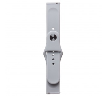 Ремешок - WB34 20 мм универсальный Sport Band силикон на кнопке (gray) (230562)#2005941