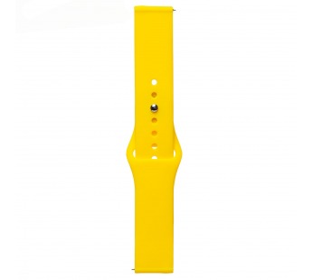 Ремешок - WB34 20 мм универсальный Sport Band силикон на кнопке (yellow) (230563)#2003748
