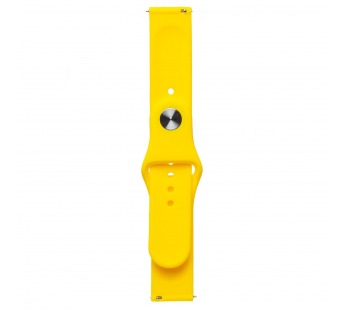 Ремешок - WB34 20 мм универсальный Sport Band силикон на кнопке (yellow) (230563)#2005942