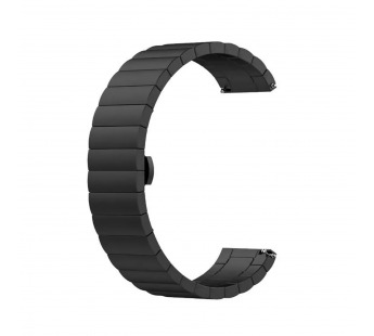 Ремешок - WB38 Металл блочный на застежке Универсальный 20мм (black) (230534)#2051201