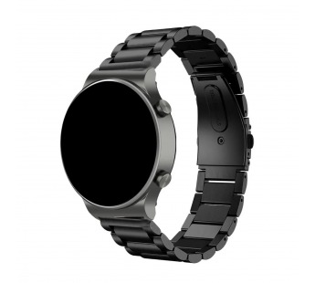 Ремешок - WB40 Металл блочный на застежке Универсальный 22мм (black) (230553)#2005898