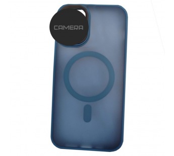 Чехол пластиковый Samsung A25 матовый с MagSafe синий#2003163