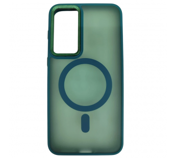Чехол пластиковый Samsung A35 матовый с MagSafe зеленый#2061021