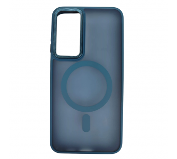 Чехол пластиковый Samsung A35 матовый с MagSafe синий#2061019