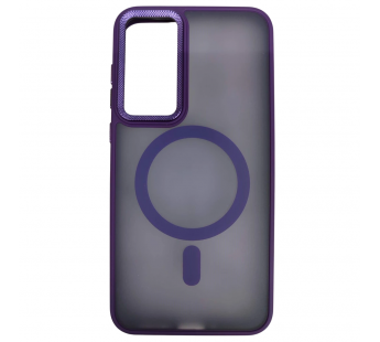 Чехол пластиковый Samsung A35 матовый с MagSafe фиолетовый#2061018