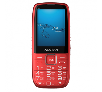 Мобильный телефон MAXVI B32 Red (3,2"/1,3МП/2000mAh)#2055651