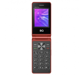 Мобильный телефон BQ 2412 Shell Duo раскладушка красный (2.4"+1.77"/800 mAh)#2022728