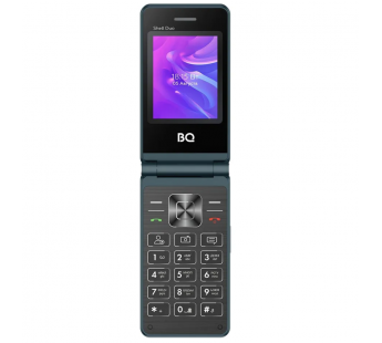 Мобильный телефон BQ 2412 Shell Duo раскладушка синий (2.4"+1.77"/800 mAh)#2022754