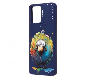 Чехол-накладка - SC335 для "Realme C30"  (овечка) (dark blue) (227248)#2090695