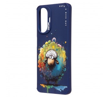 Чехол-накладка - SC335 для "Realme C55"  (овечка) (dark blue) (227254)#2090682