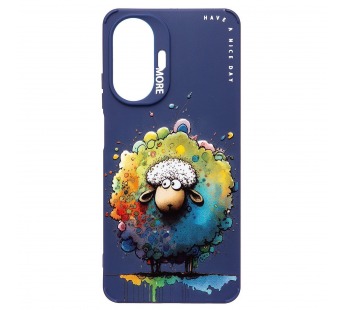 Чехол-накладка - SC335 для "Realme C55"  (овечка) (dark blue) (227254)#2090683