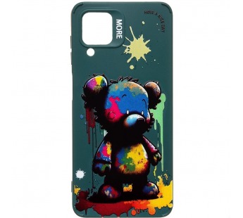 Чехол-накладка - SC335 для "Samsung Galaxy A12"  (медведь) (dark green) (227133)#2008521