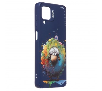 Чехол-накладка - SC335 для "Samsung Galaxy A12"  (овечка) (dark blue) (227128)#2090813