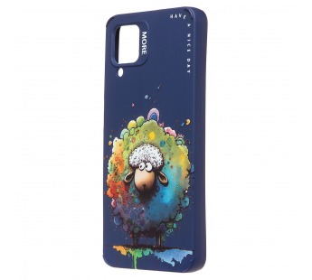 Чехол-накладка - SC335 для "Samsung Galaxy A12"  (овечка) (dark blue) (227128)#2090814