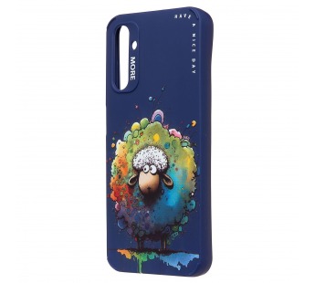 Чехол-накладка - SC335 для "Samsung Galaxy A14 4G"  (овечка) (dark blue) (227116)#2090799