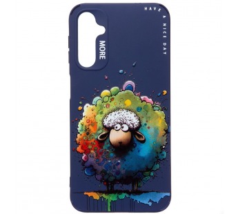 Чехол-накладка - SC335 для "Samsung Galaxy A24 4G"  (овечка) (dark blue) (227140)#2008688