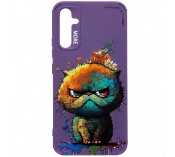 Чехол-накладка - SC335 для "Samsung Galaxy A34"  (кот) (violet) (227135)#2008856